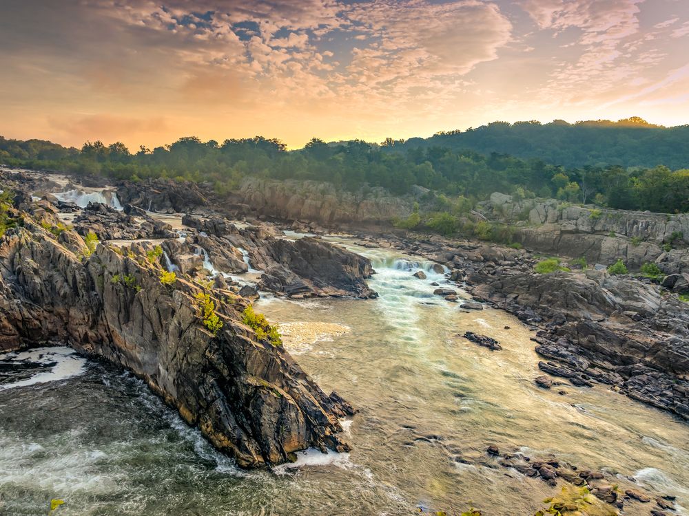 Smithsonian Associates will offer sunrise hiking tours through Great Falls National Park into Mather Gorge in July and August. (Dennis Govonni)
