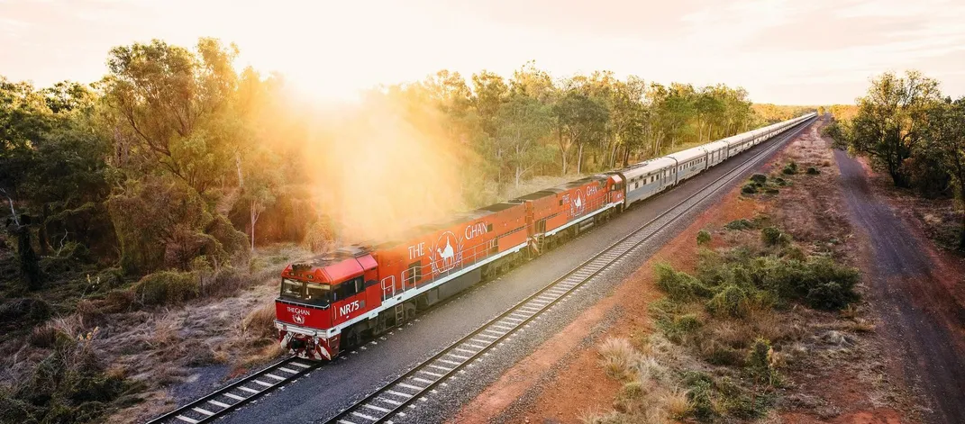 The Ghan going through Katherine. Credit: Journey Beyond