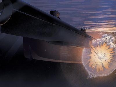 Submarine HL Hunley destroying the USS Housatonic - opener social media