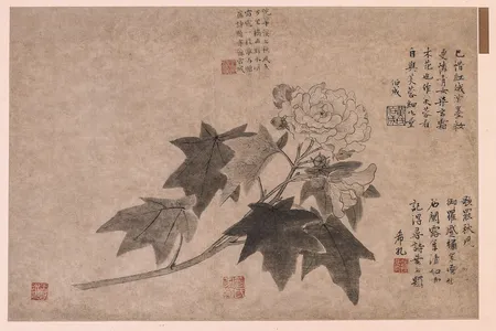 The delicate painting in question depicts a hibiscus, 
a symbol of autumn.