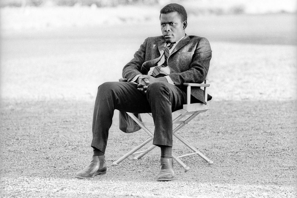 Actor and director Sidney Poitier on the set of the movie 'Lilies of the Field'