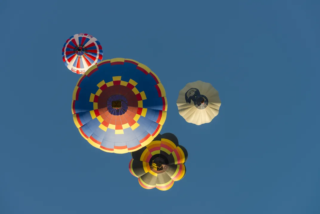 Standing directly underneath