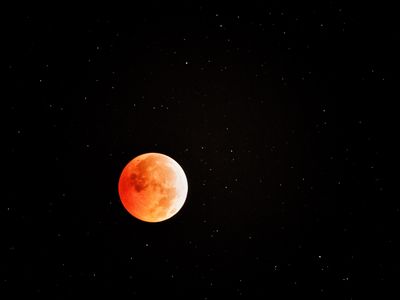 The moon during a lunar eclipse