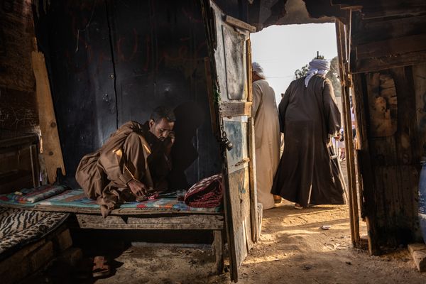 Tea Shack at Cairo's Camel Market thumbnail
