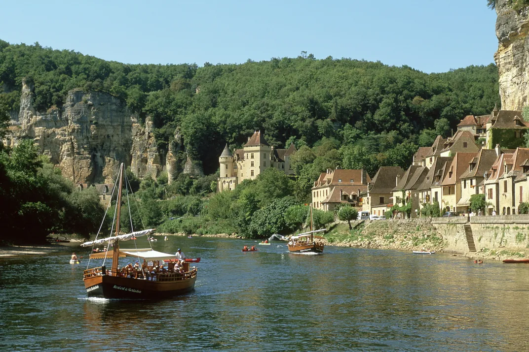 River boats or <i>gabare</i> on the Dordogne River. Credit: France Tourism Bureau