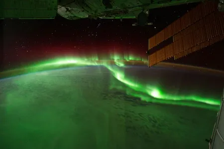 The Aurora Australis as seen from the International Space Station in 2011