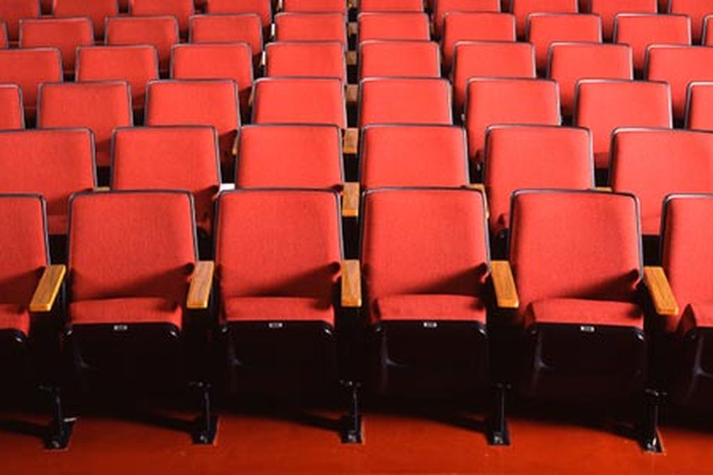 Red theater chairs