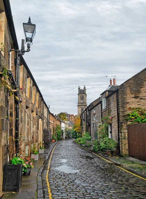 Historic Circus Lane After a Rainfall - Edinburgh, Scotland thumbnail