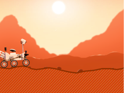In NASA's new "Mars Rover" game, players drive a rover through rough Martian terrain, challenging themselves to navigate and balance the rover.
