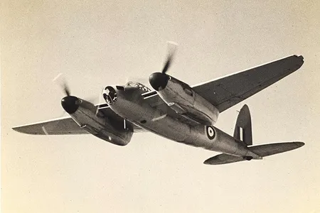 A Mosquito from the RAF’s 105 Squadron, used on several low-altitude daylight bombing operations during 1943.