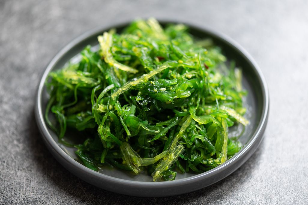 Plate of seaweed salad