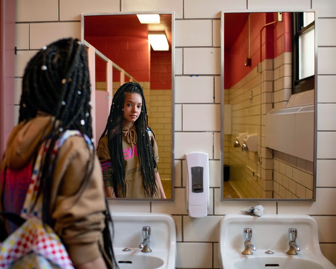 Melissa Ann Pinney, Portrait of Jael (from the series Signals & Mysteries: Photographs From ChicagoPublic Schools), 2019, inkjet print