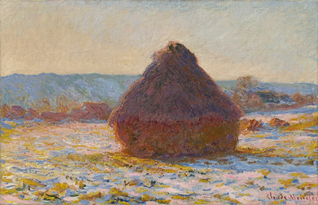 Grainstack in the Sunlight, Snow Effect, Claude Monet, 1891