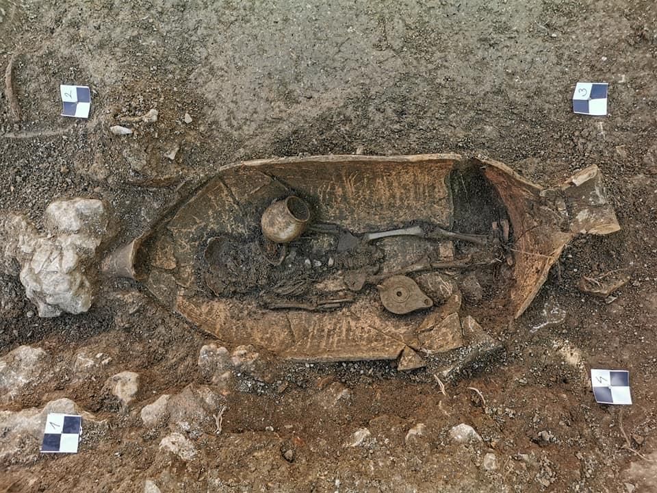 An individual buried in an amphora on the Croatian island of Hvar