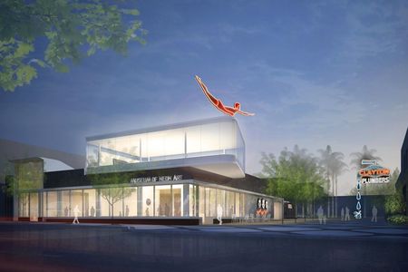 A rendering of the newly reopened Museum of Neon Art in Glendale, California. 