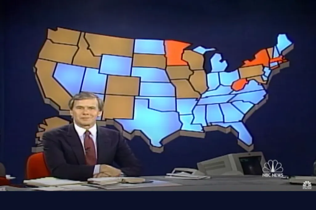 NBC News' 1988 electoral map