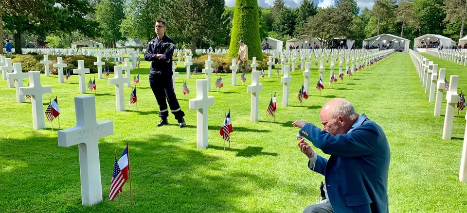  75th D-Day anniversary cemetery visit. Credit: Sharon Boyle