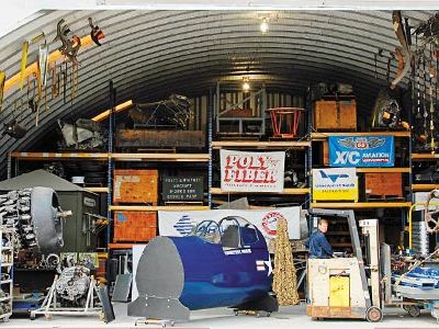 Everything in the hangar is on wheels
