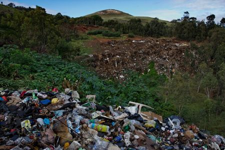 A trash dump outside of the capitol of Easter Island, pictured in 2011