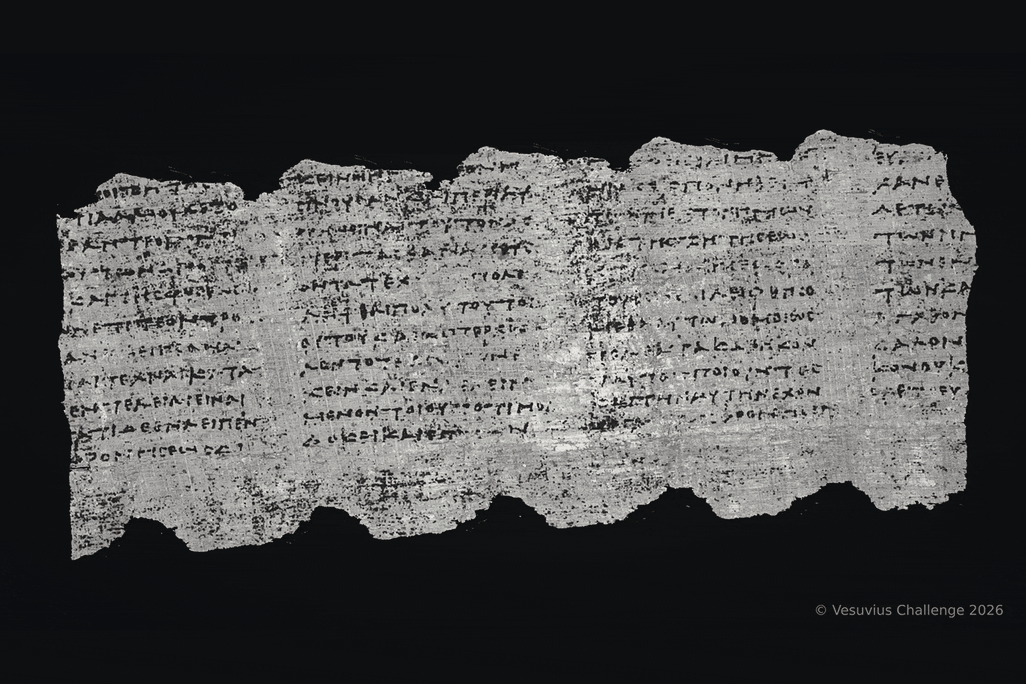 Herculaneum scroll unrolled