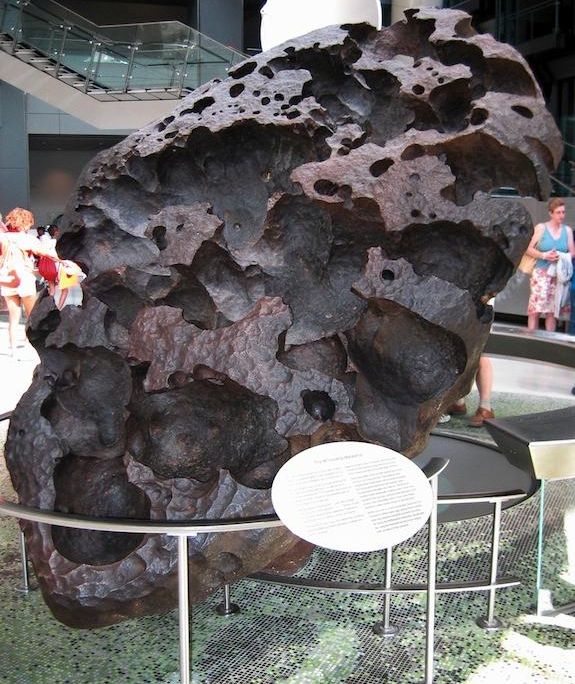The Willamette Meteorite is on view at the Natural History Museum.