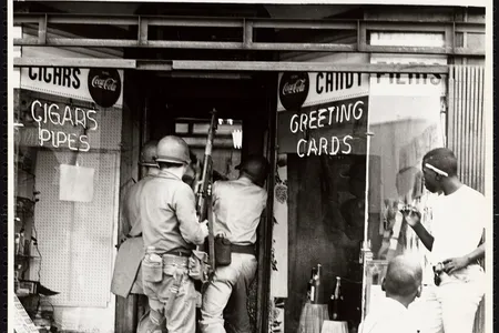 President Lyndon Johnson constituted the Kerner Commission to identify the genesis of the violent 1967 riots that killed 43 in Detroit and 26 in Newark (above, soldiers in a Newark storefront), while causing fewer casualties in 23 other cities. 