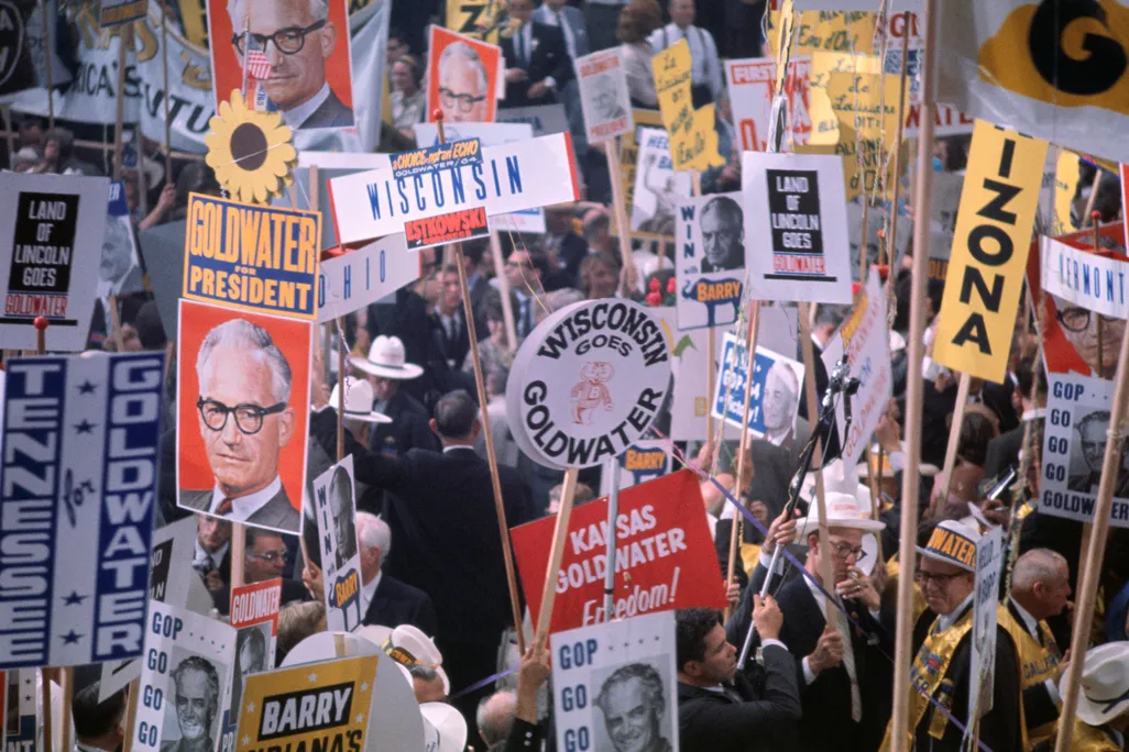 Goldwater signs at the 1964 Republican Convention