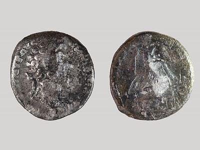The silver denarius weighs 0.08 ounces (2.4 grams) and is one of the only coins of its kind found in Bremen.