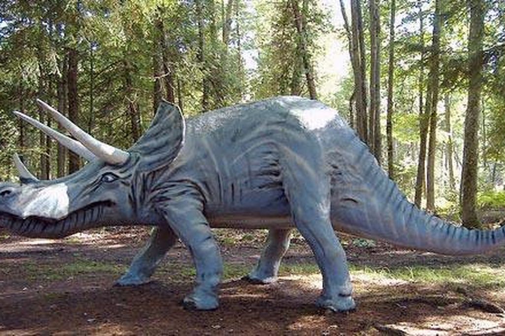 A Triceratops roams Michigan