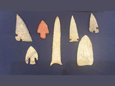 The trove of smuggled artifacts included stone arrowheads, knives and other tools.