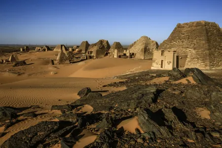 The Meroe pyramids in northeastern Sudan sit about1,650 feet from the banks of the Nile. Now, the site's royal bath is at risk of damage from record flooding.