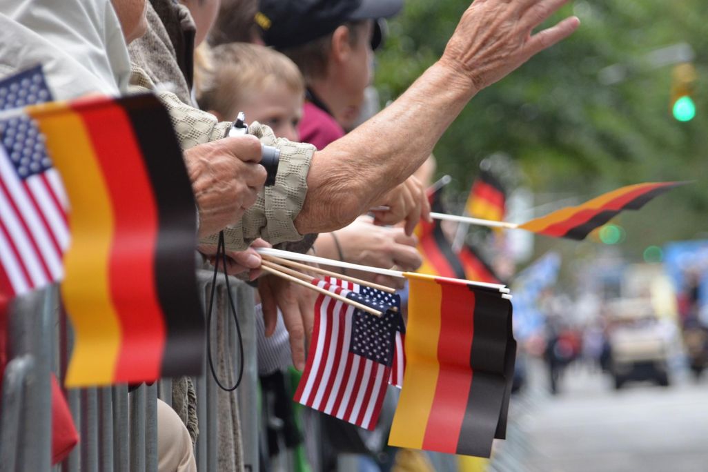 German and American Flags