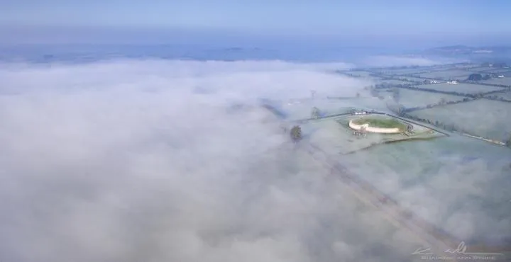 Newgrange on a misty morning