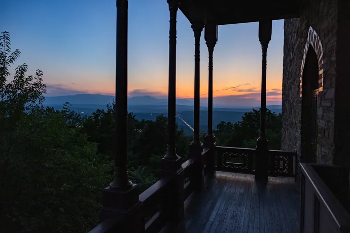 The view from Olana State Historic Site in Hudson, New York.