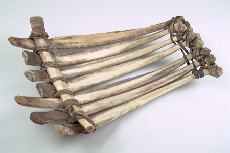 A late-19th-century sled fashioned from eight buffalo ribs—as simple, utilitarian and elegant as a Shaker chair—was made by members of South Dakota’s Lakota Sioux tribe.
