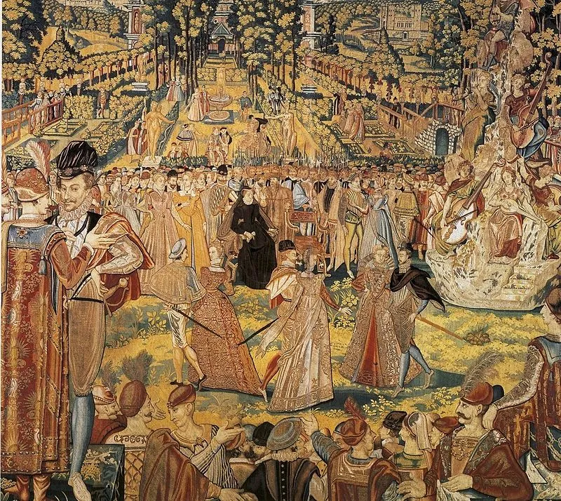 Tapestry depicting a ball held by Catherine de' Medici in 1573