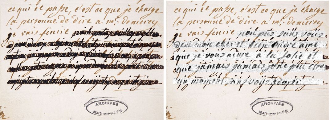 Marie Antoinette Letter Comparison