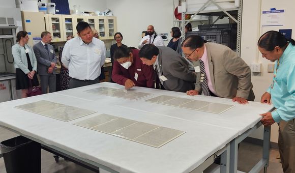 Cheyenne and Arapaho leadership examine their treaty