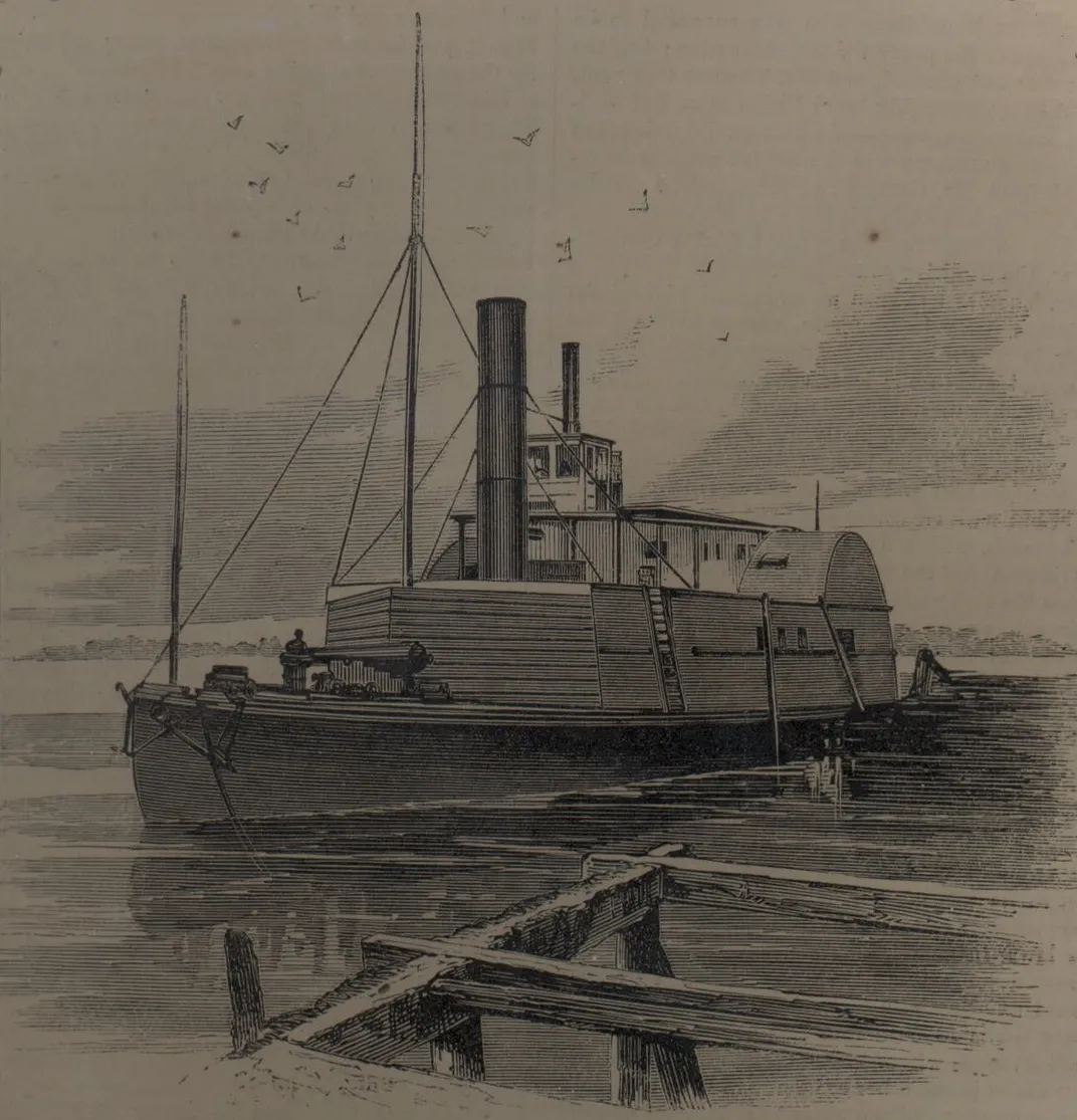Illustration of the CSS Planter​​​​​​​, the Confederate steamer that Smalls sailed to freedom