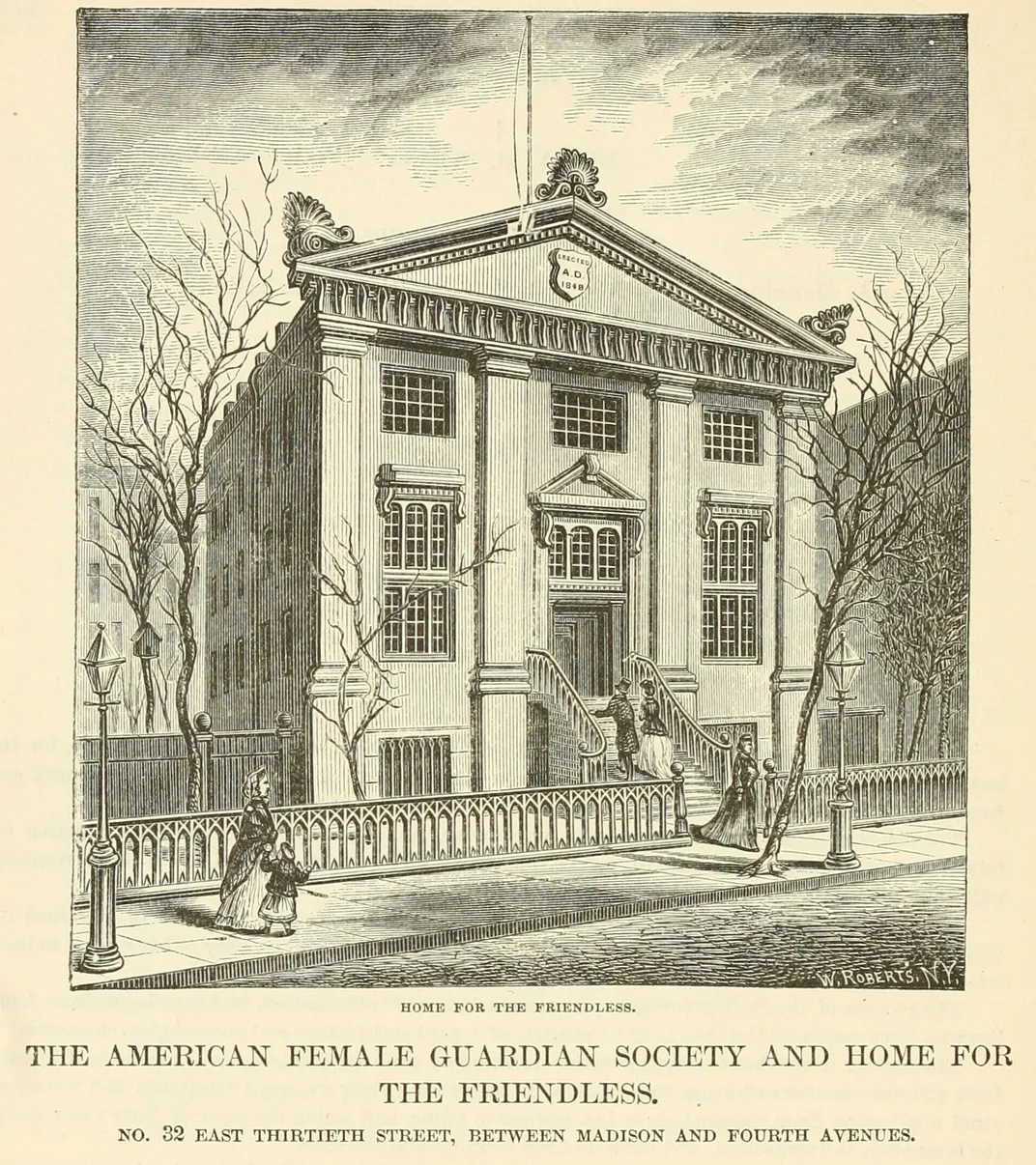 An illustration of the Home for the Friendless