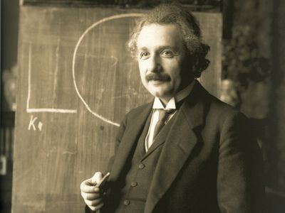 Albert Einstein in 1921, the year he won the Nobel Prize.