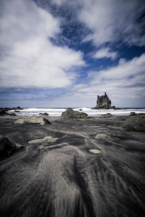 Sky, Sand, Sea and Rocks - Benijo beach, Tenerife, Spain. thumbnail