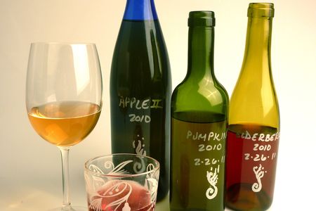 Apple, pumpkin and elderberry wine from Will o' Wisp Wines