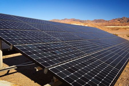Solar panel in Death Valley National Park.
