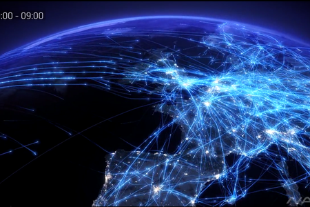 Visualization of flight paths by NATS