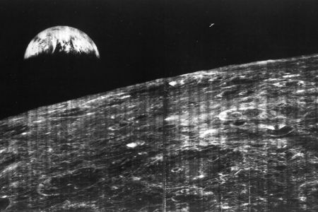 The first photo of Earth from the moon was taken on August 23, 1966.