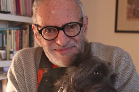 Larry Kramer and his dog, Charley, in 2011. 