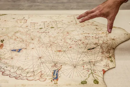 The rare 14th-century portolan chart is worth $7.5 million.
