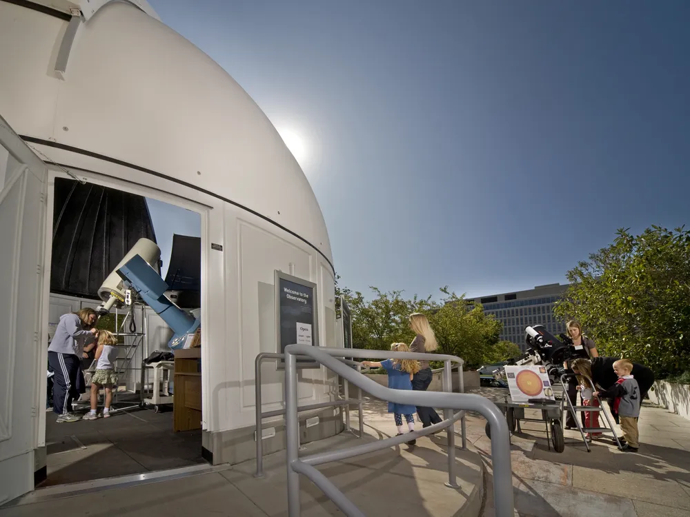 Stare at the sun (safely!) or look at Venus through the telescopes outside the National Air and Space Museum.