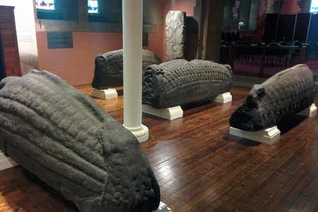 The so-called "Govan stones" date back to 10th and 11th centuries. Originally found in the 19th century, the stones were thought to be destroyed in the 1970s. Until this Scottish student found them again during a community dig.